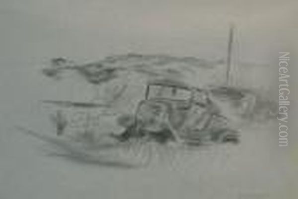 Abandoned Ford Oil Painting by Yasuo Kuniyoshi