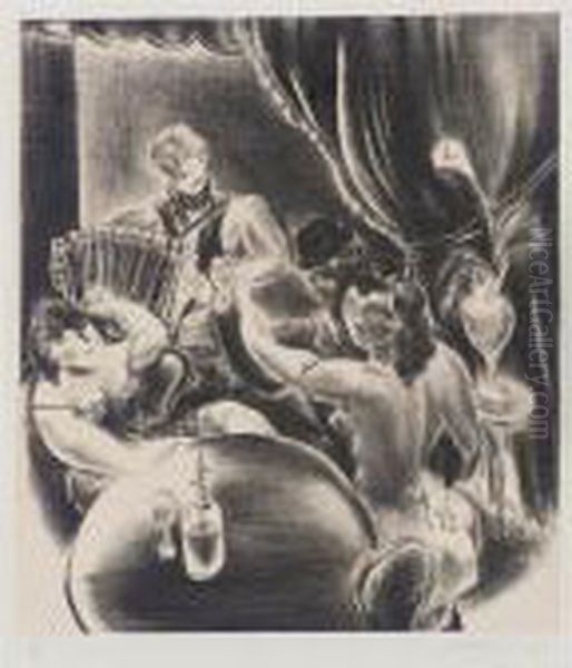 Dancing (davis L-29) Oil Painting by Yasuo Kuniyoshi