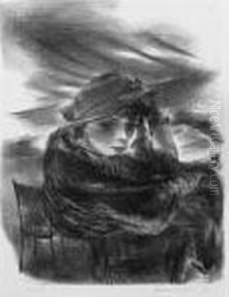 Cafe No. 2 (d. L-67) Oil Painting by Yasuo Kuniyoshi