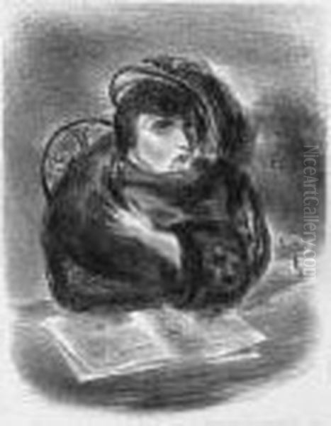 Cafe (d. L-62) Oil Painting by Yasuo Kuniyoshi