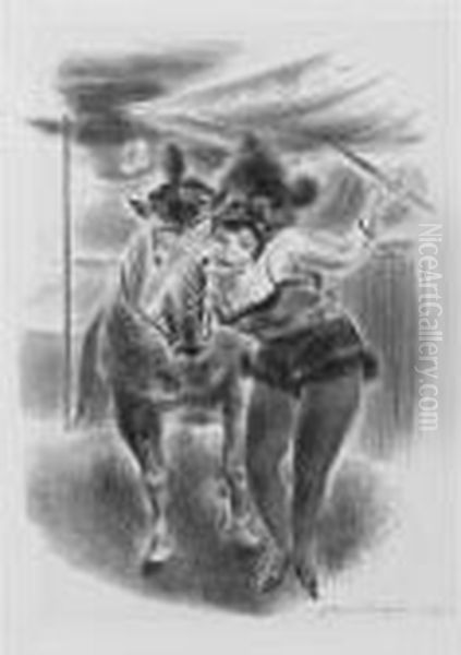 Before The Act (d. L-54) Oil Painting by Yasuo Kuniyoshi