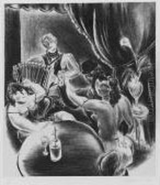 Dancing (d. L-29) Oil Painting by Yasuo Kuniyoshi