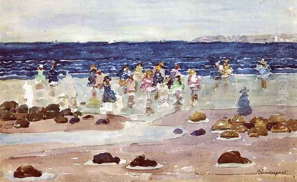 Low Tide2 Oil Painting by Maurice Brazil Prendergast