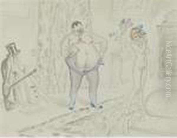 After The Ball Oil Painting by Boris Kustodiev