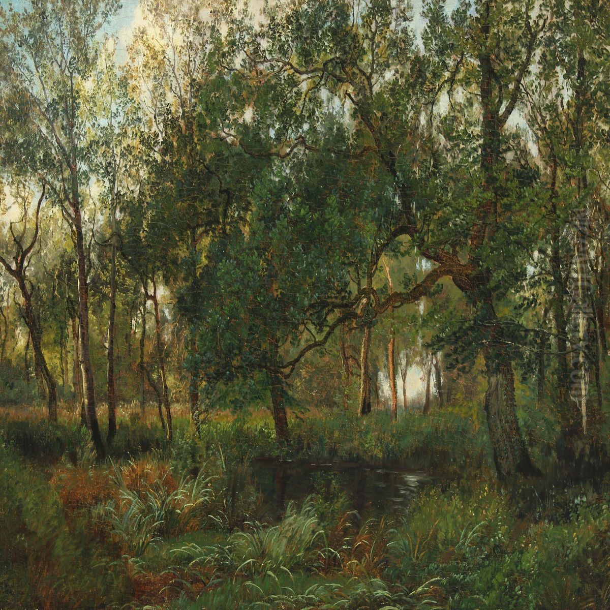 Woodland Scene Oil Painting by Janus Andreas Bartholin La Cour