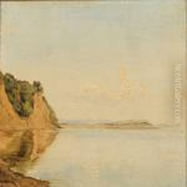 Loch Scene. Oil Painting by Janus Andreas Bartholin La Cour