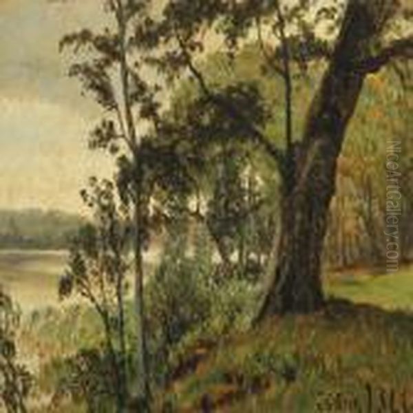Forest Scenery With A Lake Oil Painting by Janus Andreas Bartholin La Cour