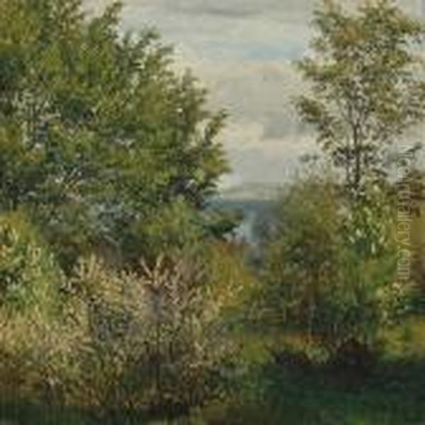 Summer Landscape Oil Painting by Janus Andreas Bartholin La Cour
