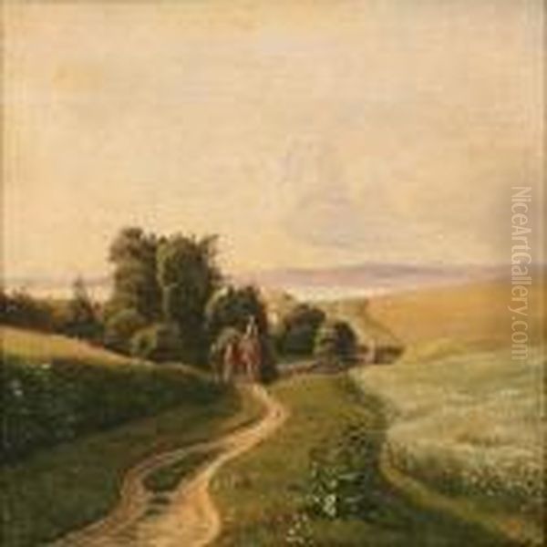 Summer Day At Mols,denmark Oil Painting by Janus Andreas Bartholin La Cour