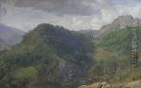 Vue De Rocca Di Stefano Oil Painting by Janus Andreas Bartholin La Cour