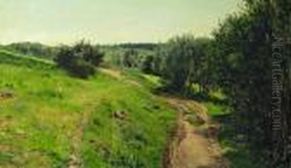 Ved Landsbyen Fulden Ved Aarhus Oil Painting by Janus Andreas Bartholin La Cour