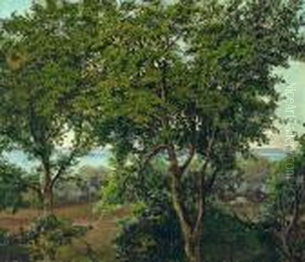 Parti Fra Risskov Oil Painting by Janus Andreas Bartholin La Cour