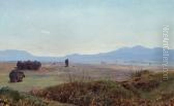 The Roman Campagne Oil Painting by Janus Andreas Bartholin La Cour