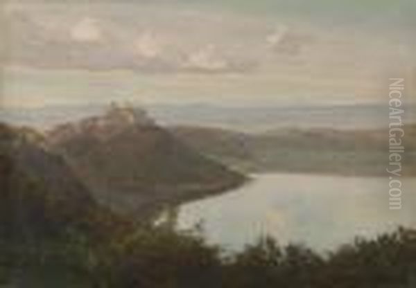 Italienische Lanschaft. Oil Painting by Janus Andreas Bartholin La Cour