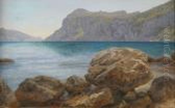 View Of Capri Oil Painting by Janus Andreas Bartholin La Cour