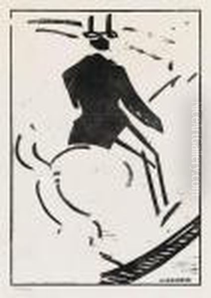 Haute Ecole Oil Painting by Jean Emile Laboureur