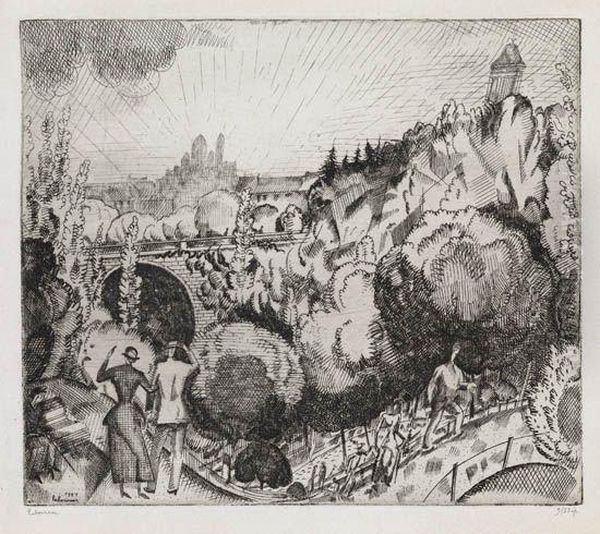 Paysage Aux Buttes-chaumont Oil Painting by Jean Emile Laboureur