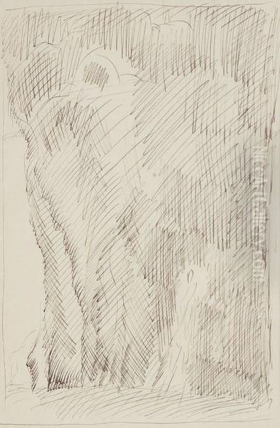 Baigneuse Aux Mouettes Oil Painting by Jean Emile Laboureur