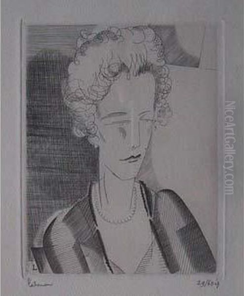 La Russe / The Russian Girl. 1925 Oil Painting by Jean Emile Laboureur