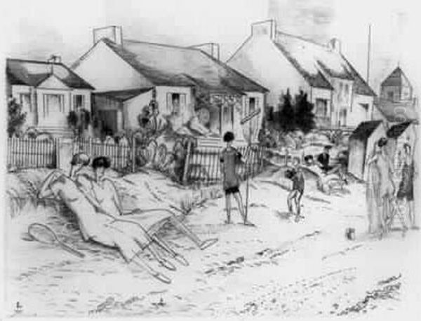 Dessin Preparatoire A La Mine De Plomb Sur Calque, [160 X 195],
 Signe. Oil Painting by Jean Emile Laboureur