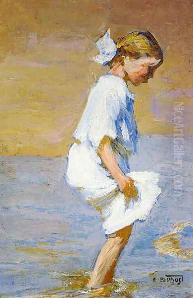 Wading at the Shore Oil Painting by Edward Henry Potthast