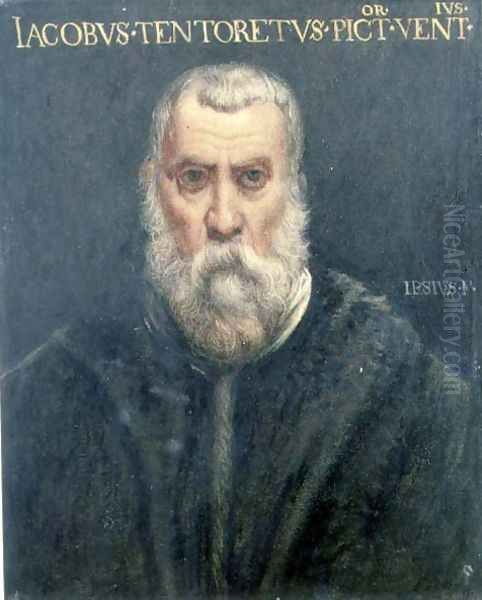 Portrait of Jacopo Tintoretto after Tintoretto Oil Painting by Sir Edward John Poynter