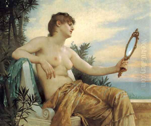The Mirror 1866 Oil Painting by Leon-Jean-Basile Perrault