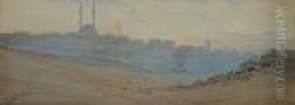 Dusk Over Cairo Oil Painting by Augustus Osborne Lamplough