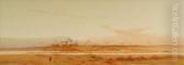 Ruinsnear Luxor Oil Painting by Augustus Osborne Lamplough