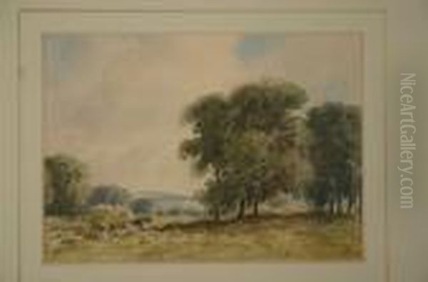 Rural Scene With Trees And Haymaking Horse And Car Oil Painting by Percy Lancaster