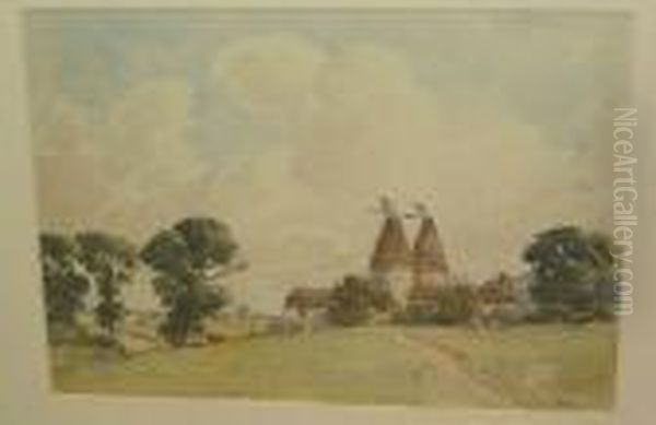 Kent Landscape Oil Painting by Percy Lancaster