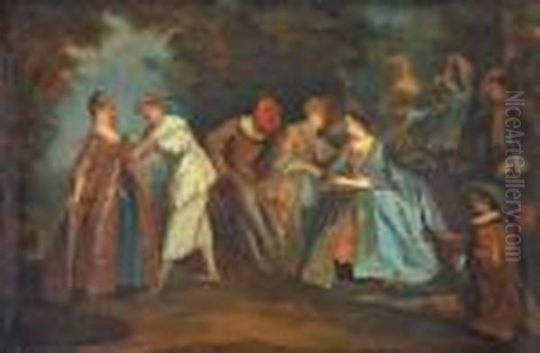 L'occasion Fortunee (diegluckliche Gelegenheit) Oil Painting by Nicolas Lancret