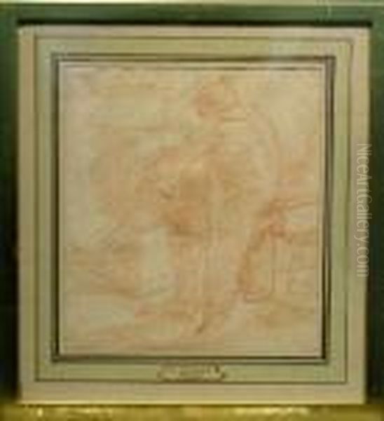 A Man Seated Before A Fire Oil Painting by Nicolas Lancret