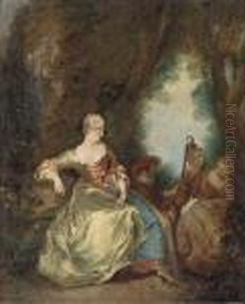 Ai Fete Champetre Oil Painting by Nicolas Lancret