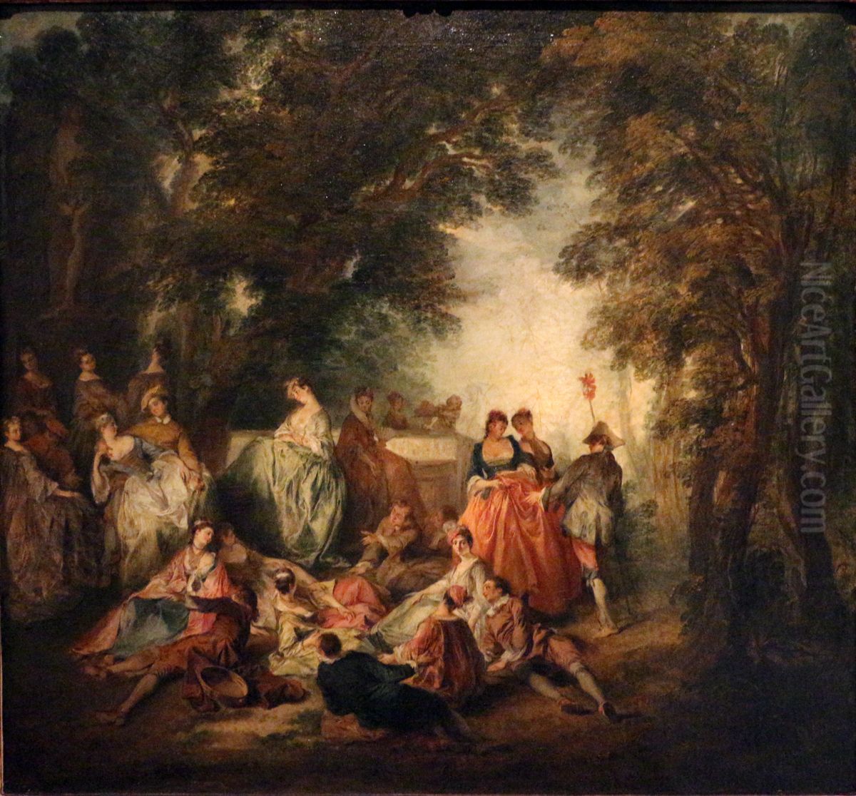 Fete Galante Oil Painting by Nicolas Lancret
