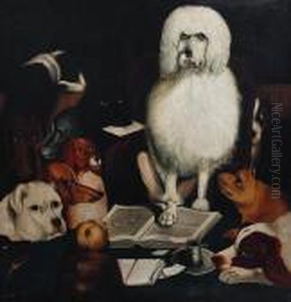 Laying Down The Law Oil Painting by Sir Edwin Henry Landseer