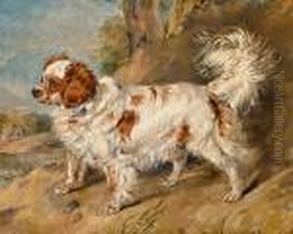 A Dog Of The Marlborough Breed Oil Painting by Sir Edwin Henry Landseer