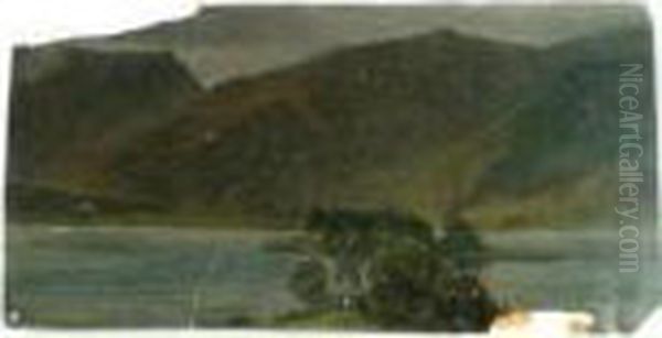 Highland Landscape Oil Painting by Sir Edwin Henry Landseer