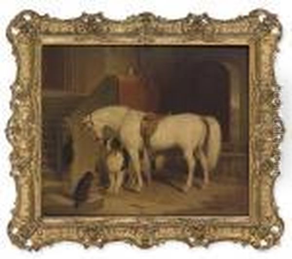 Prince George's Favourites Oil Painting by Sir Edwin Henry Landseer