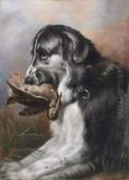 Hound With Snipe Oil Painting by Sir Edwin Henry Landseer
