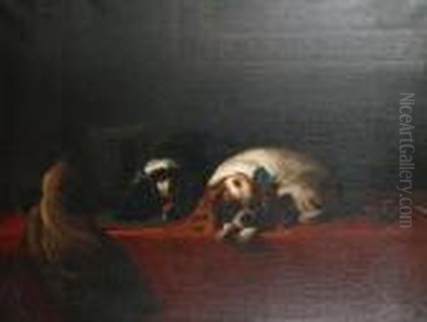 The Cavalier's Pets Oil Painting by Sir Edwin Henry Landseer