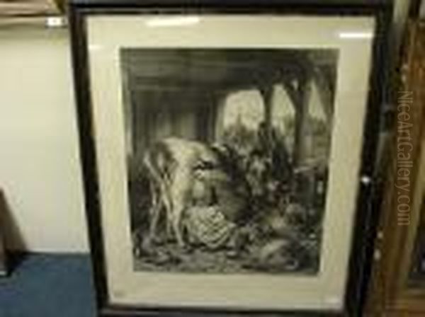 The Maid And The Magpie Oil Painting by Sir Edwin Henry Landseer