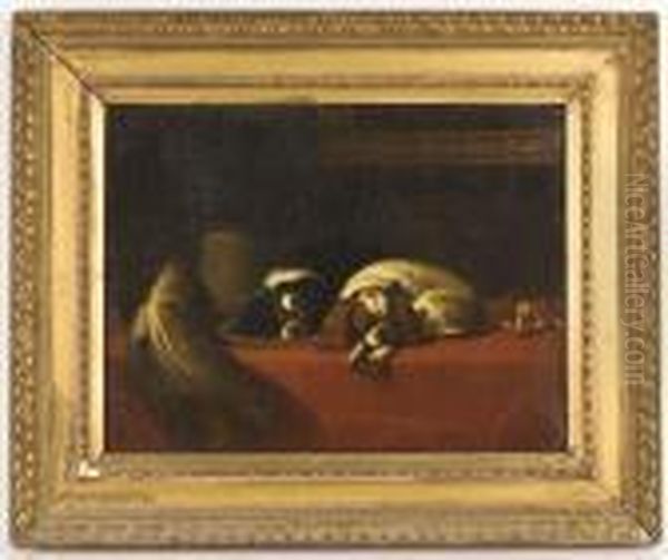 The Cavalier's Pets Oil Painting by Sir Edwin Henry Landseer
