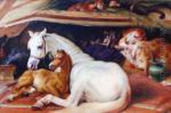 The Arab Tent Oil Painting by Sir Edwin Henry Landseer