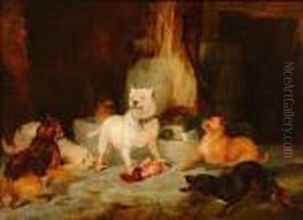 The King Of The Castle Oil Painting by Sir Edwin Henry Landseer