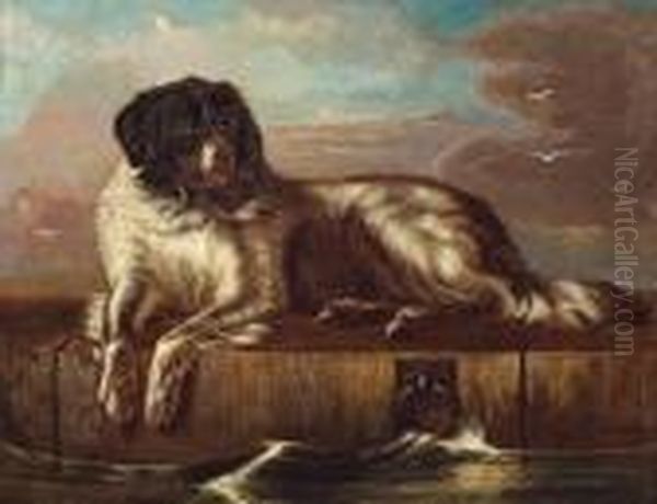 A Distinguished Member Of The Humane Society Oil Painting by Sir Edwin Henry Landseer