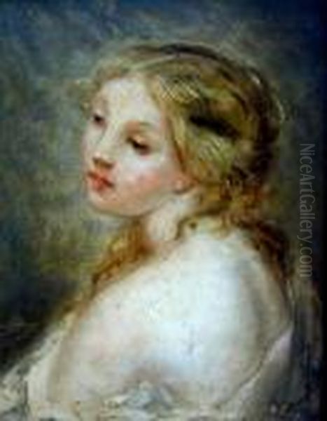 Pretty Blonde Lady Oil Painting by Sir Edwin Henry Landseer