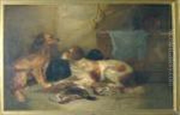 Spaniels And Game Oil Painting by Sir Edwin Henry Landseer