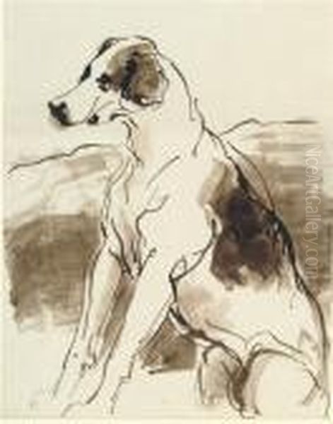 Study Of A Hound Oil Painting by Sir Edwin Henry Landseer