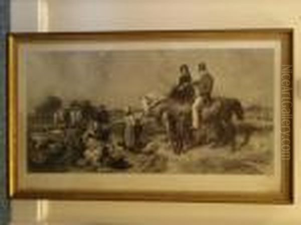 A Dialogue At Waterloo Oil Painting by Sir Edwin Henry Landseer